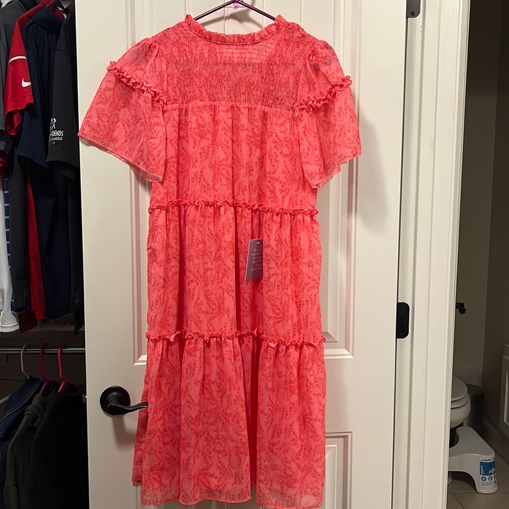 Pink floral dress